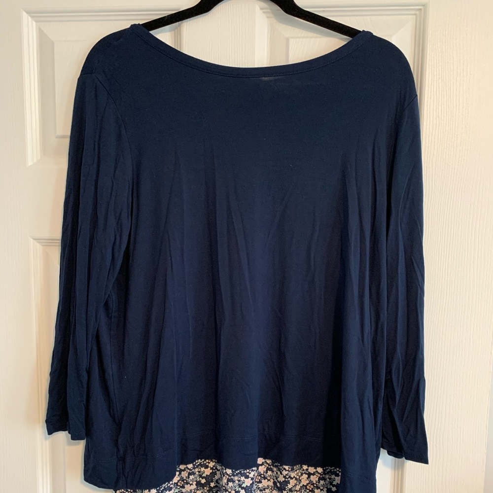 LILA ROSE Open Back Floral Top
